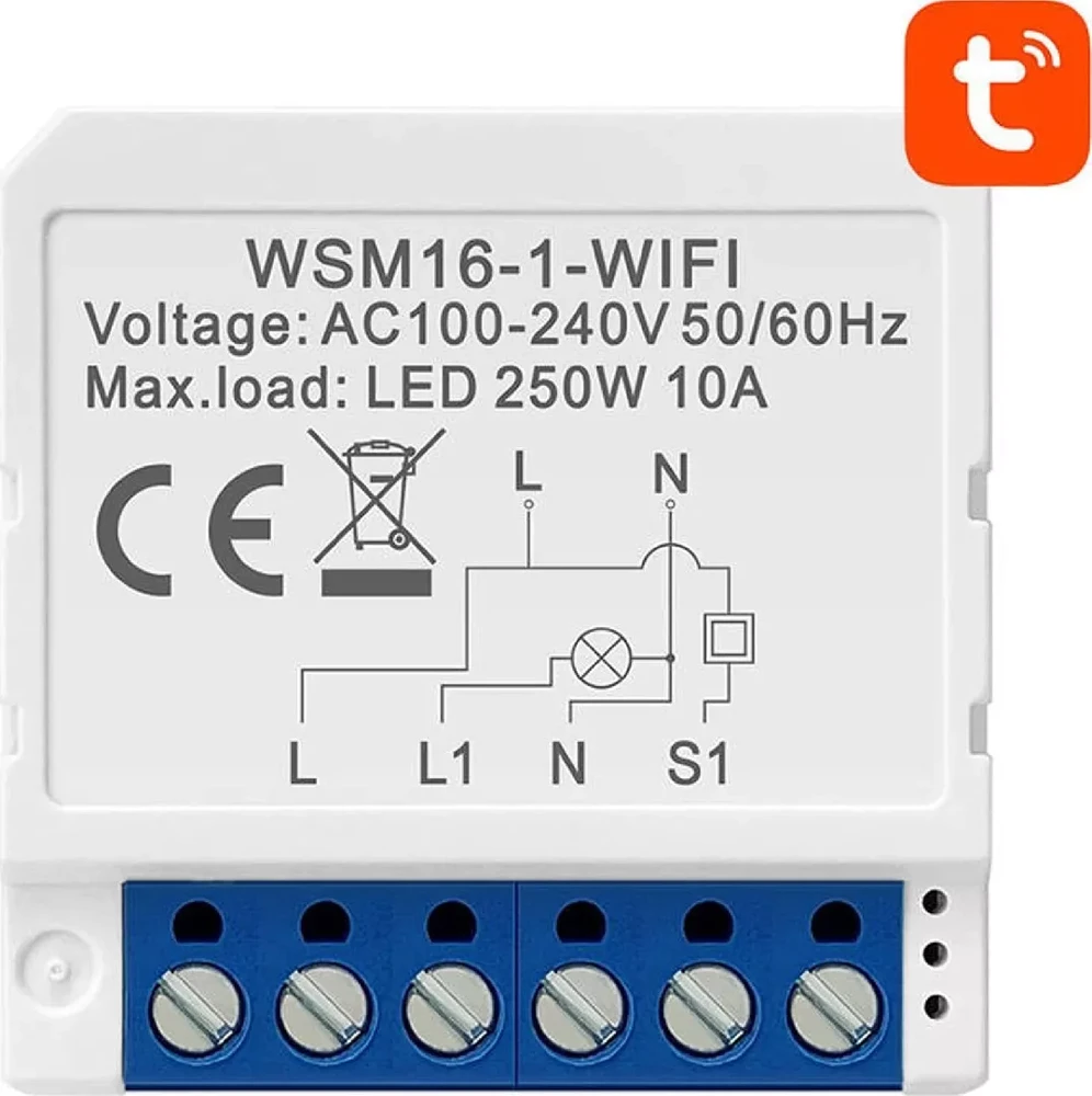 Smart Switch modulis WiFi Avatto WSM16-W1 TUYA