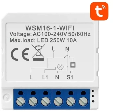 Išmaniojo jungiklio modulis ZigBee Avatto ZWSM16-W1 TUYA