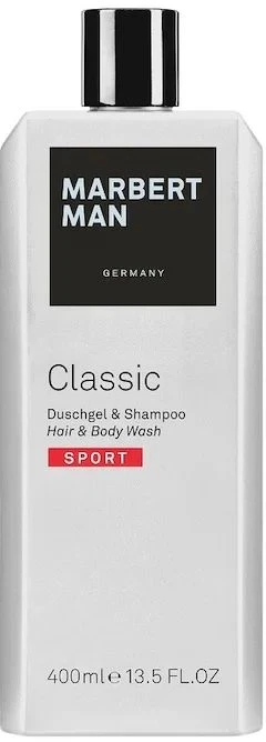 MARBERT MAN CLASSIC SPORT vyrų plaukų šampūnas ir kūno prausiklis, 400 ml