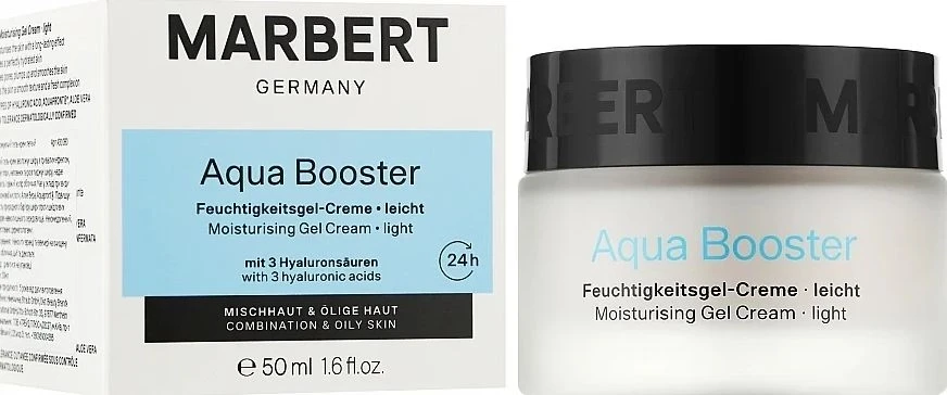MARBERT 24H AQUA BOOSTER drėkinamoji želė - kremas, 50 ml