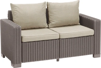 Keter sodo sofa California 2 vietų sofa smėlio spalvos