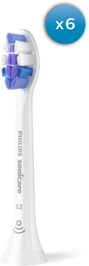 6 dalių šepetėlių galvučių pakuotė Philips Sonicare Sensitive HX6056/87, baltos spalvos