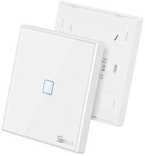 Sonoff T2EU1C-RF 433MHz išmanus belaidis sieninis 1 mygtuko jungiklis