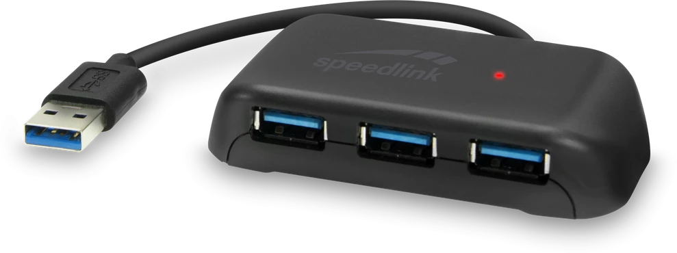 USB Šakotuvas - Speedlink Snappy Evo SL-140109-BK 4 Prievadų USB 3.1, Juodas
