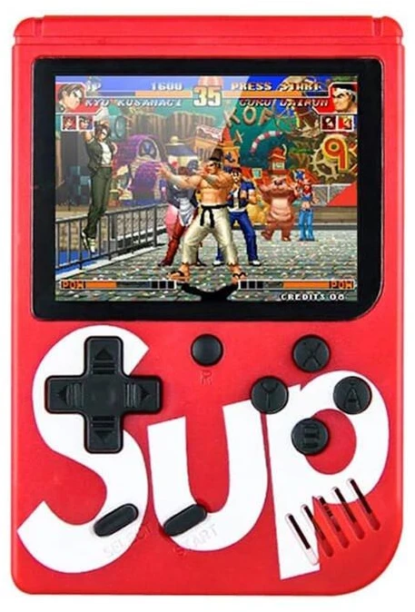 Plaion GameBox R2 8bit Portatīvais Retro Spēļu konsole ar 400 spēlēm 3'' LCD ar 1x kontrolieri TV RCA kabelis Sarkans