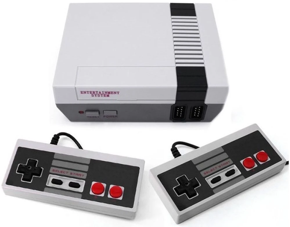„GameBox R6“ 8 bitų retro TV AV RCA analoginė žaidimų konsolė su dviem valdikliais ir 620 integruotų žaidimų