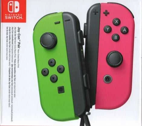 Nintendo Switch Joy Con Neon Žalias and Neon Rožinė