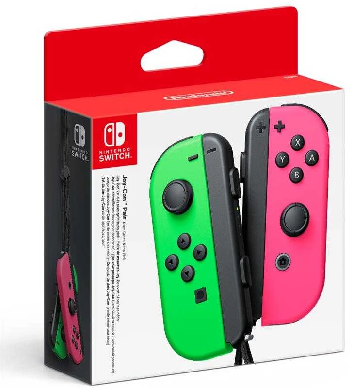 Nintendo Switch Joy Con Neon Žalias and Neon Rožinė