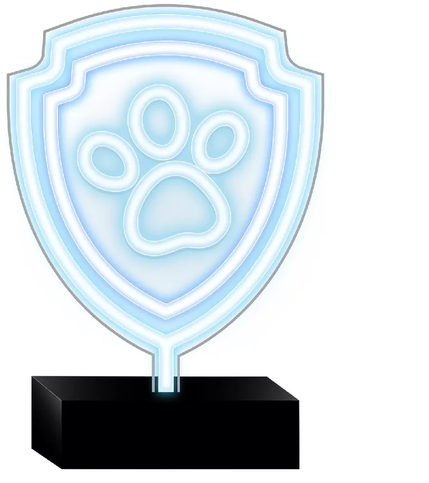 Spin Master Psi Patrol Neoninė LED lempa su stovu Paw Patrol – Paw OW-120246
