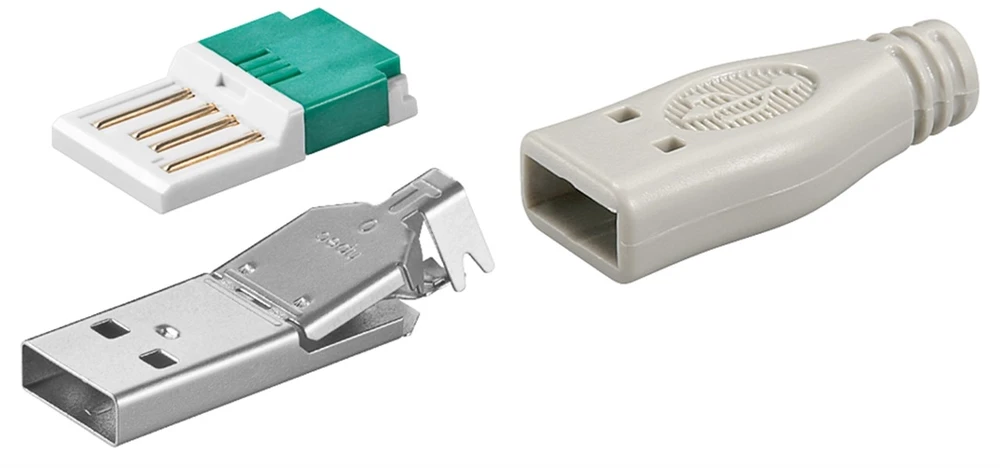 Goobay Kištukas USB A tipo kabelinis su apsauga