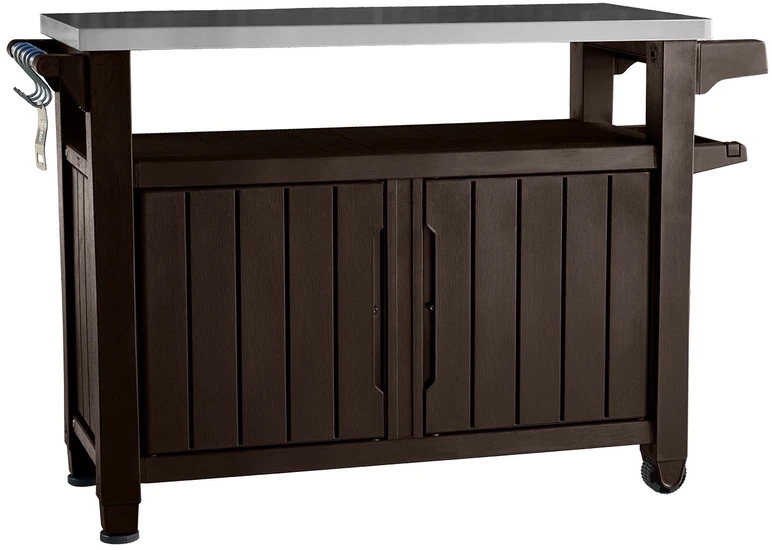 Stalas griliui Keter Unity XL 207L, rudos spalvos