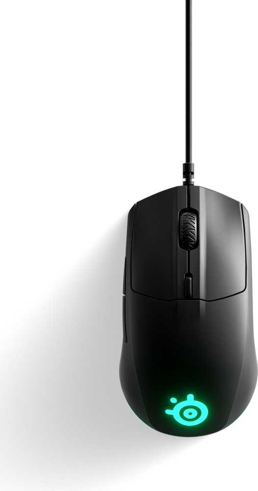 Žaidimų pelė SteelSeries su laidu Rival 3, Juodos spalvos