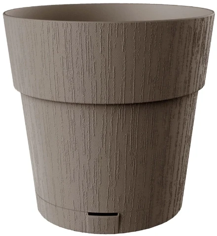 Stefanplast gėlių vazonas su padėklu Ethica Ø25x25cm ruda