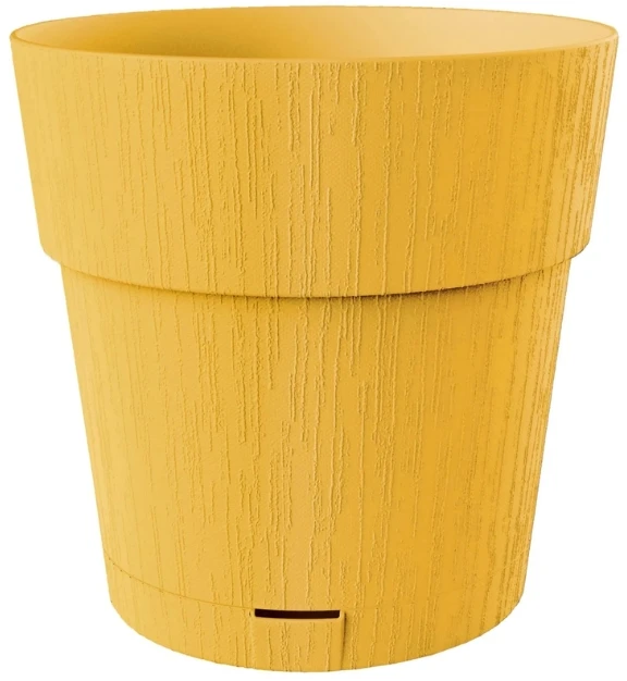 Stefanplast Gėlių vazonas su padėklu Ethica Ø30x29cm garstyčių geltonumo