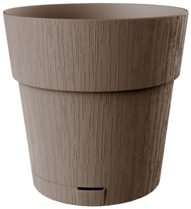 Stefanplast gėlių vazonas su padėklu Ethica Ø40x39cm ruda