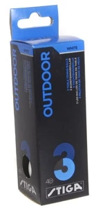Stalo Teniso Kamuoliukai STIGA Outdoor, 40 mm, 3 vnt.