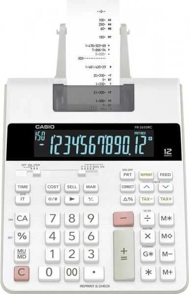 Casio HR-150RCE skaičiuotuvas Desktopas Spausdintuvo skaičiuotuvas Juoda