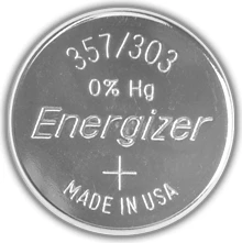 Baterija sidabro oksido SR44 (357/303 A76, AG13, V13GA, PX76A, L1154) 1.55V 138mAh Energizer