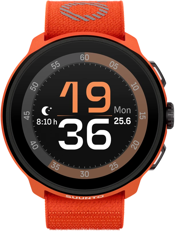 Išmanusis laikrodis SUUNTO RUN CORAL Oranžinis sportinis laikrodis
