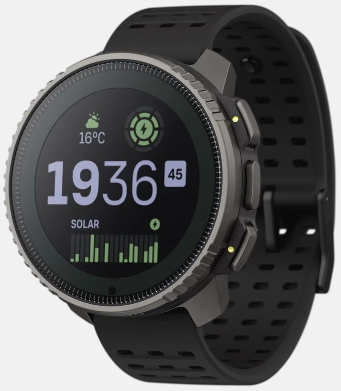Išmanusis laikrodis Suunto Vertical Titanium Solar, Titano spalvos korpusas su juodos spalvos dirželiu