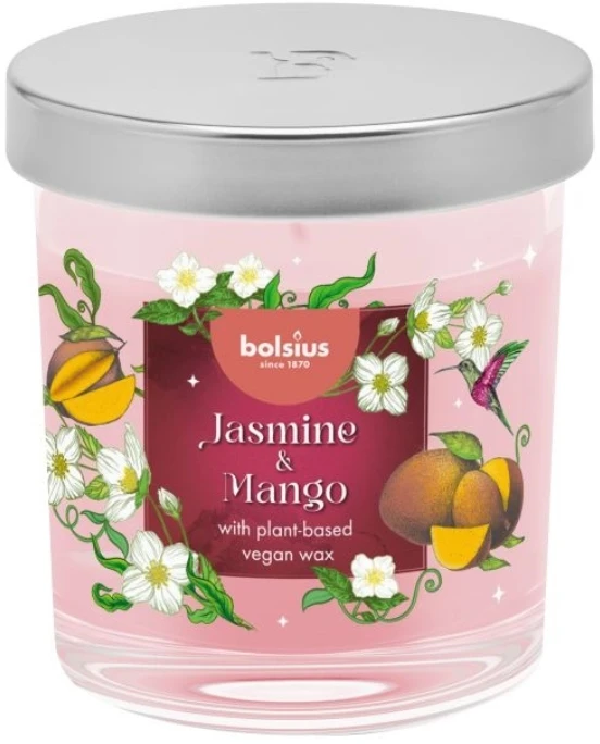 Žvakė, aromatinė Bolsius Jazminų ir mango, 25 h, 10 cm