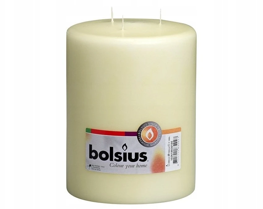 Bolsius Mamoth Cylinder Candle 200x150mm rusvai gelsvas