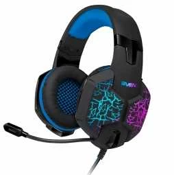 Ausinės su mikrofonu SVEN AP-U980MV juodas-mėlynas (USB, LED, 7.1), SV-015633