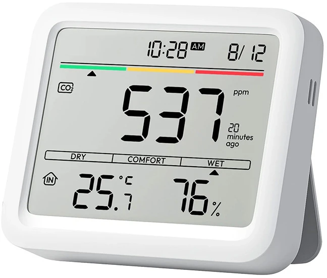 Carruzzo SwitchBot Meter Pro (CO2 Monitorius) Balta LCD Baterija