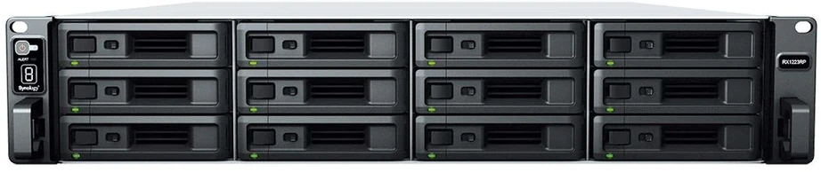 „Synology“ 12 lizdų talpos išplėtimo įrenginiai, 12 x 3,5 colio, su karštuoju keitimu | RX1223RP | 2 | 100 V–240 V kintamoji srovė | Juodas