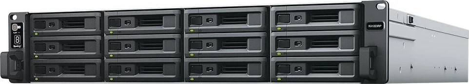 „Synology“ 12 lizdų talpos išplėtimo įrenginiai, 12 x 3,5 colio, su karštuoju keitimu | RX1223RP | 2 | 100 V–240 V kintamoji srovė | Juodas