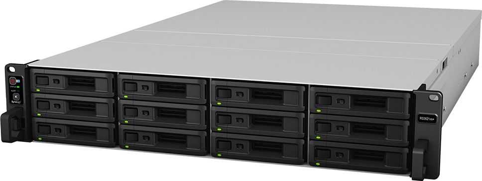 Serveris SYNOLOGY RS3621xs+ 12-bay NAS-RackStation D-1541 8-core 2.1GHz 8GB DDR4 2xUSB 3.2 Gen 4xRJ-45 2x10GbE RJ-45 2xExpansion jungtys