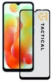 Tactical apsauginis stiklas Shield 5D skirtas Xiaomi Redmi 12C su juodos spalvos krašteliu