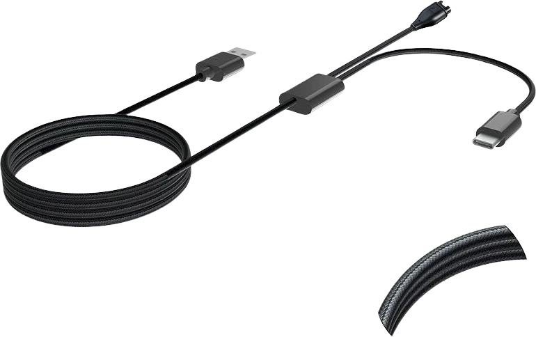 Tactical USB įkrovimo ir duomenų kabelis 2in1 Garmin Fenix 7 + USB-C