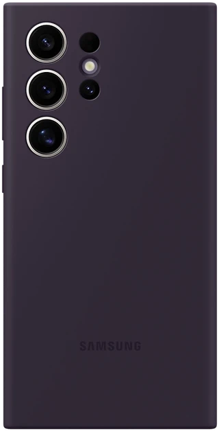 Dėklas Tamsiai violetinis „Samsung Galaxy S24 Ultra“ silikoninis dangtelis