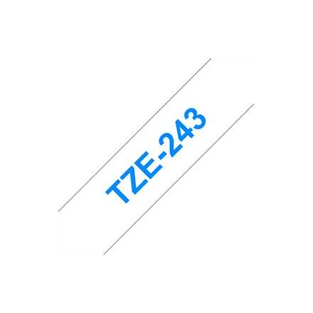 Brother TZE-243 Laminated Tape Mėlyna on Baltas, TZe, 8 m, 1.8 cm