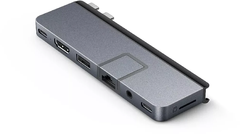 Hiper | HyperDrive DUO PRO 7-in-2 USB-C šakotuvas, skirtas MacBook Air / Pro 2016-2020 | Ethernet LAN (RJ-45) jungtys 1 | HDMI jungtys kiekis 1
