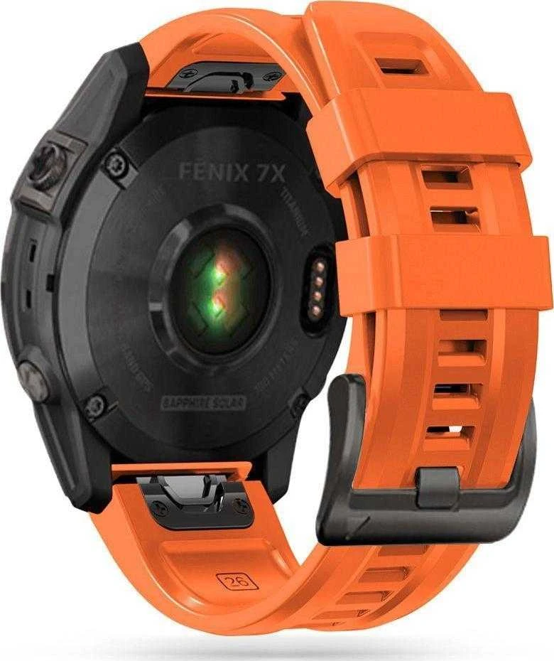 Išmaniojo laikrodžio Garmin Fenix 3/5X/5X PLUS/6 Pro/6X/7X dirželis, 26 mm, Oranžinės spalvos