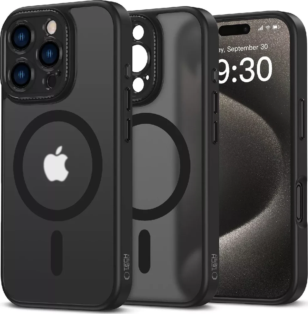 Tech-Protect MagCam MagSafe iPhone 16 Pro – pusiau permatomas telefono dėklas