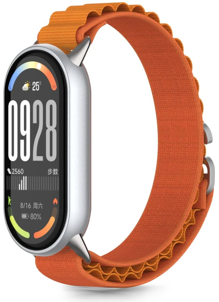 Tech-Protect Nylon Pro apyrankė skirta Xiaomi Smart Band 8 / 9 / 10 / NFC – oranžinės spalvos