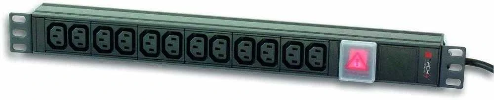 Techly Pro TECHLYPRO 023776 Rack 19 1U maitinimo juosta, skirta UPS 250V/16A 12x C13 lizdai C20 kištukas