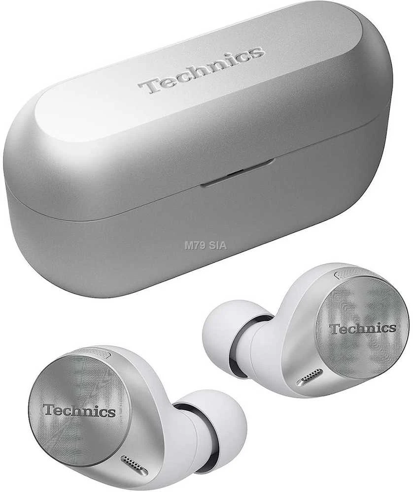 Ausinės - Technics EAH-AZ60M2ES, Sidabrinės, 8 mm, LDAC, ANC, Qi, IPX4