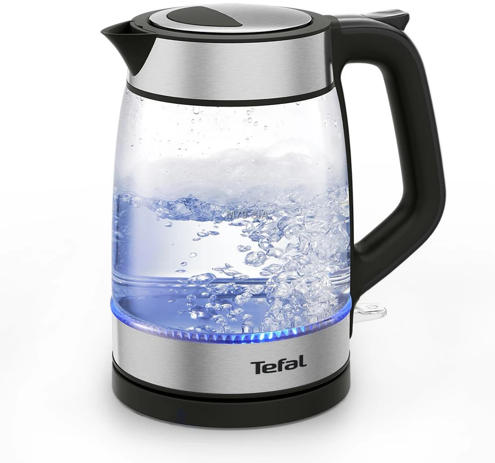 Tefal Glass Virdulys KI605830 electric virdulys 1.7 L 2200 W Juodas, Sidabrinis, Transparent