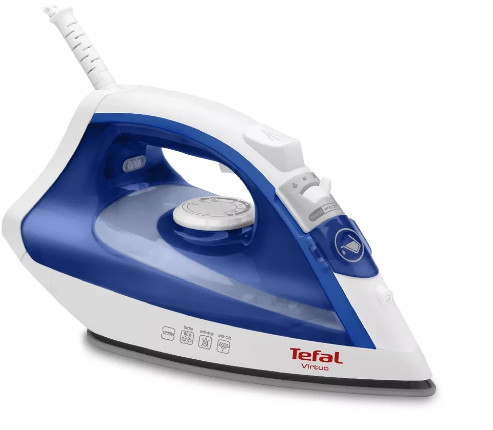 TEFAL | Garų lygintuvas | FV1711 Virtuo | Garų lygintuvas | Continuous steam 24 g/min | Steam boost performance 80 g/min | Mėlyna