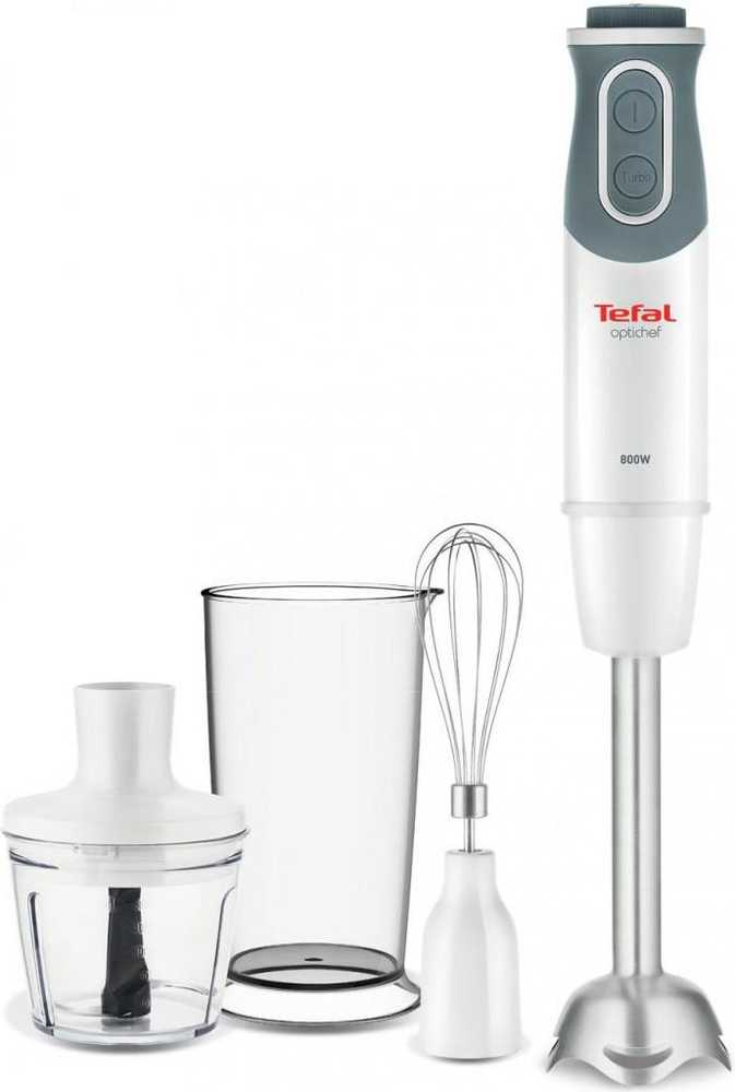 Plakiklis TEFAL | Maišytuvas | Optichef 3-in-1 HB643138 | Hand Maišytuvas | 800 W | Greičių skaičius 20 | Turbo mode | Chopper | Baltas/Pilkas
