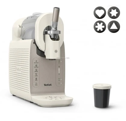Ledų ir šaldytų gėrimų gaminimo aparatas Tefal Freezi, 16-in-1, sidabro spalvos (IG803AE0)