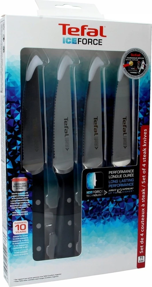 Peilių komplektas Tefal Ice Force K232S414, 4 dalių