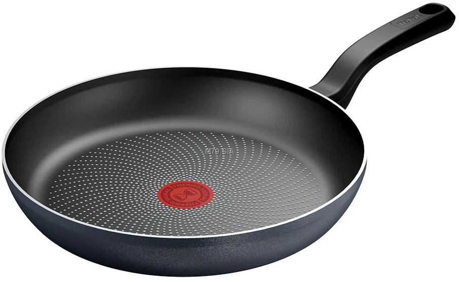 TEFAL keptuvė | H0560642 | Kepimui | 28 cm skersmuo | Tinka indukcinei kaitlentei | Fiksuota rankena | Juodas