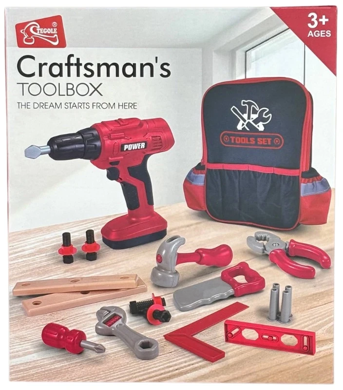 Tegole tool set with drill for children from 3 metai