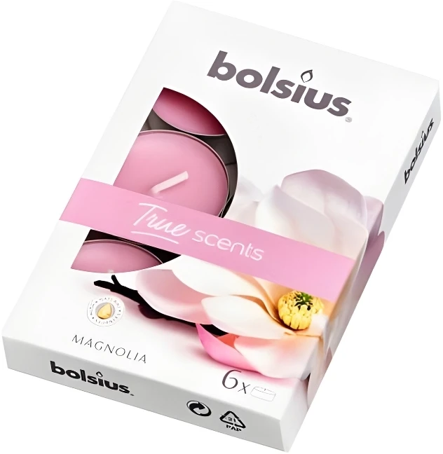 Bolsius BOLSIUS True Scents 4H kvapiosios žvakutės, 60 vnt. MAGNOLIA