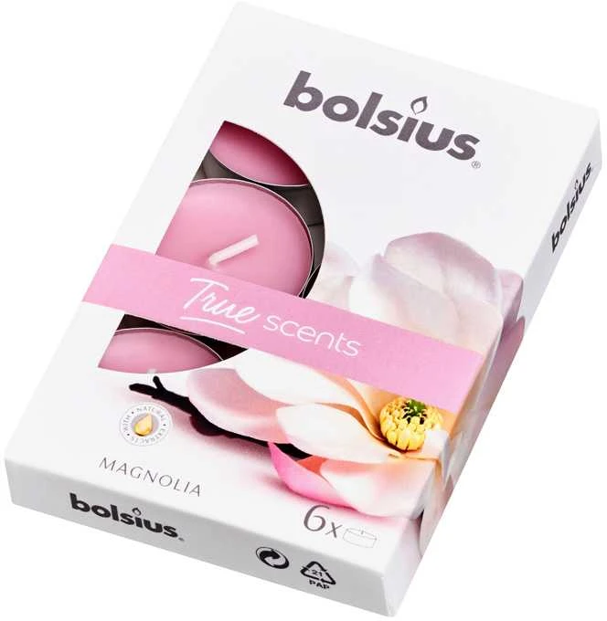 Bolsius BOLSIUS True Scents 4H kvapiosios žvakutės, 60 vnt. MAGNOLIA